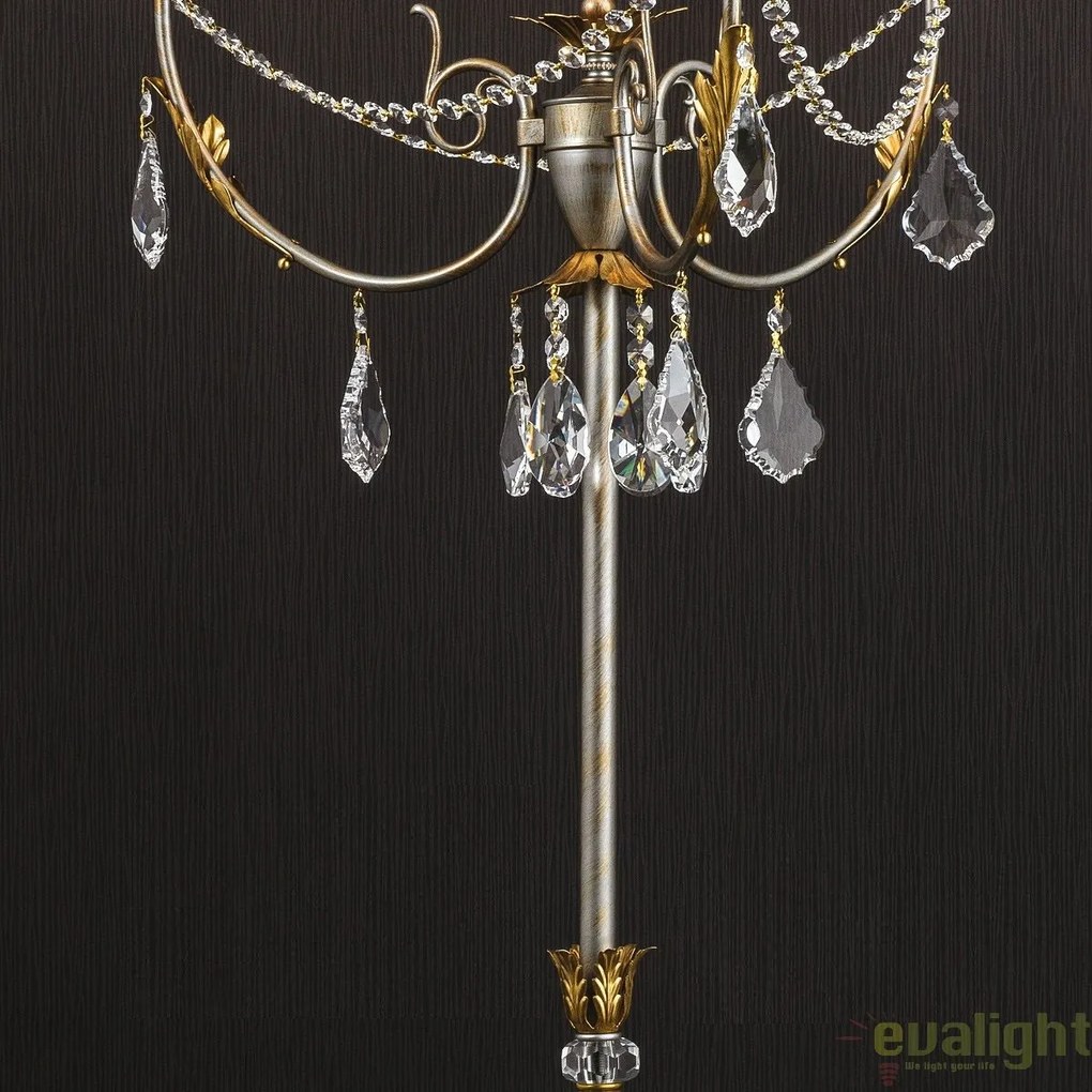 Lampadar LUX super elegant cristal cu 3 brate Miramare STL 12-1150/3 silber-goldOR