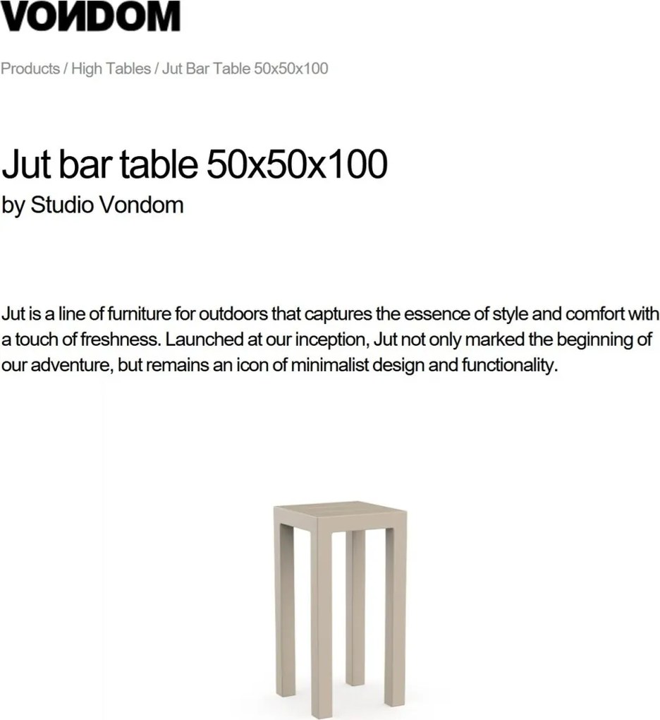 Masa de bar exterior / interior design modern premium JUT BAR TABLE 44411