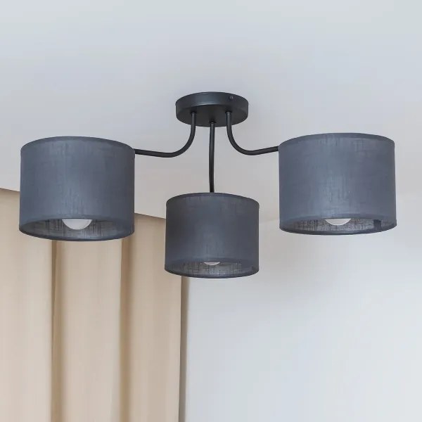 Lustră aplicată ALBA 3xE27/15W/230V gri