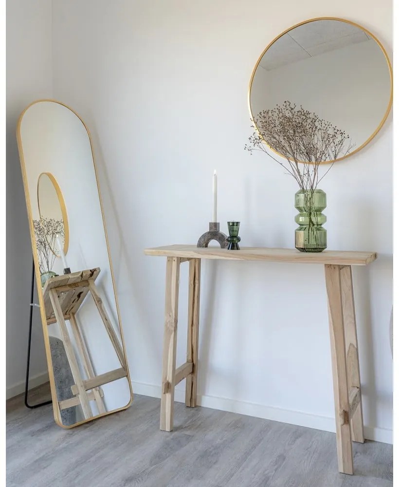 Masă consolă din lemn de tec 30x90 cm Girona – House Nordic