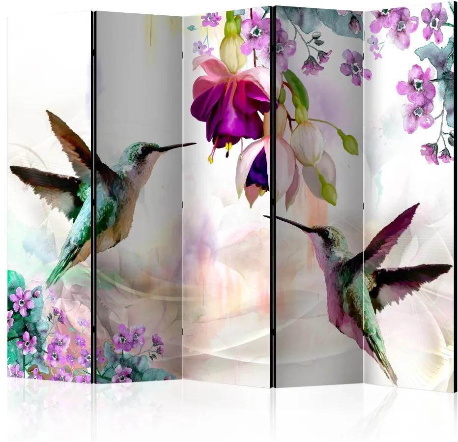 Bimago Paravan - Hummingbirds and Flowers 225x172 cm