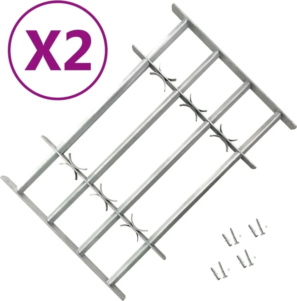 vidaXL Grilaje de siguranță ferestre, ajustabil, 2 buc., 1000-1500 mm