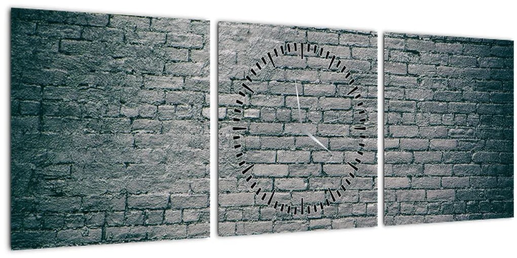Tabloul cu perete din cărămidă (cu ceas) (90x30 cm)