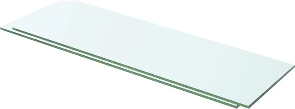 vidaXL Rafturi, 2 buc., 60 x 15 cm, panouri sticlă transparentă