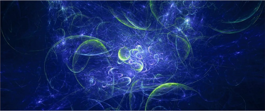 Tablou - abstracție albastră (120x50 cm)