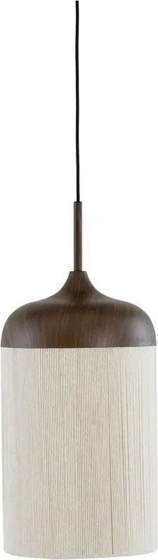 Lustră maro închis cu abajur textil ø 22 cm Dania – Light &amp; Living