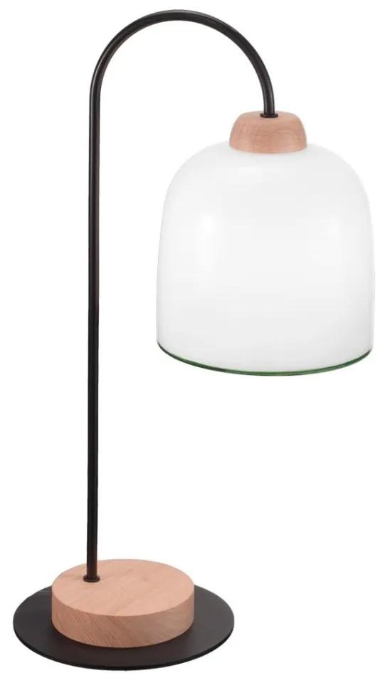 Lampă de masă NONNA 1xE27/60W/230V stejar/alb/verde Kolarz A1352.71.G