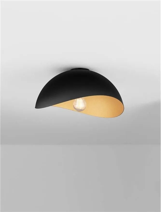 Lustra aplicata design decorativ OPSI negru/auriu D-30cm