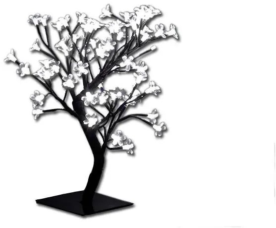 Iluminat decorativ cu LED-uri - copac cu flori, alb rece