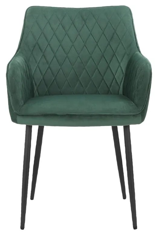 Set de scaune de sufragerie verde 2 buc. tapițat Elvira – Støraa