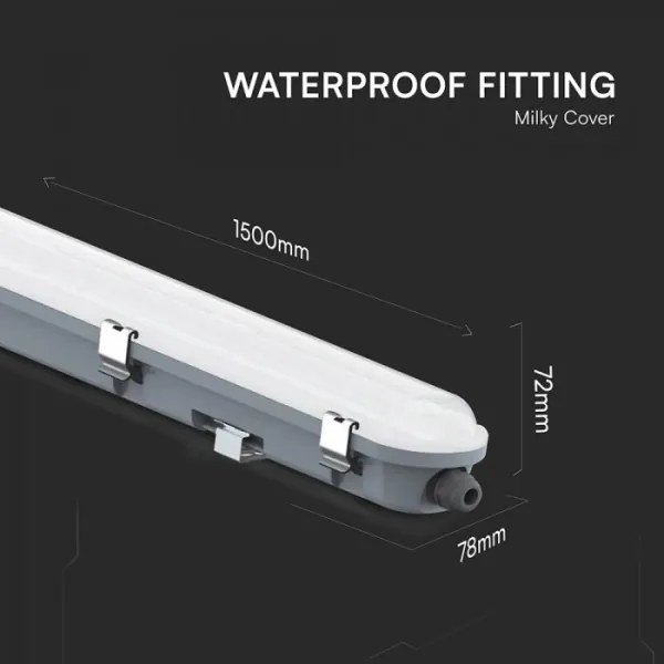 Corp de iluminat LED tehnic cu modul de urgență LED/48W/230V 6500K IP65 2200mAh 150 cm