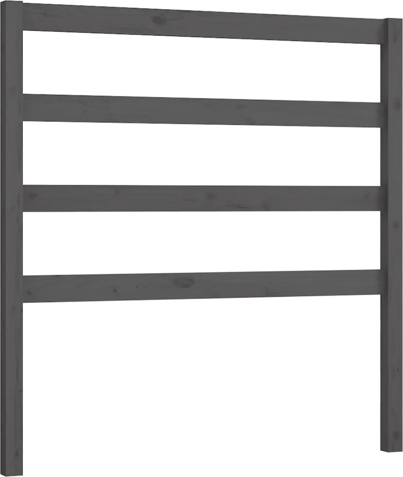 vidaXL Tăblie de pat, gri, 81x4x100 cm, lemn masiv de pin