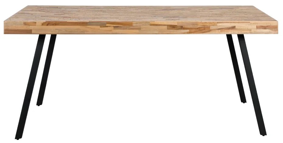 Masa dining lemn tec si metal Suri 180x90cm
