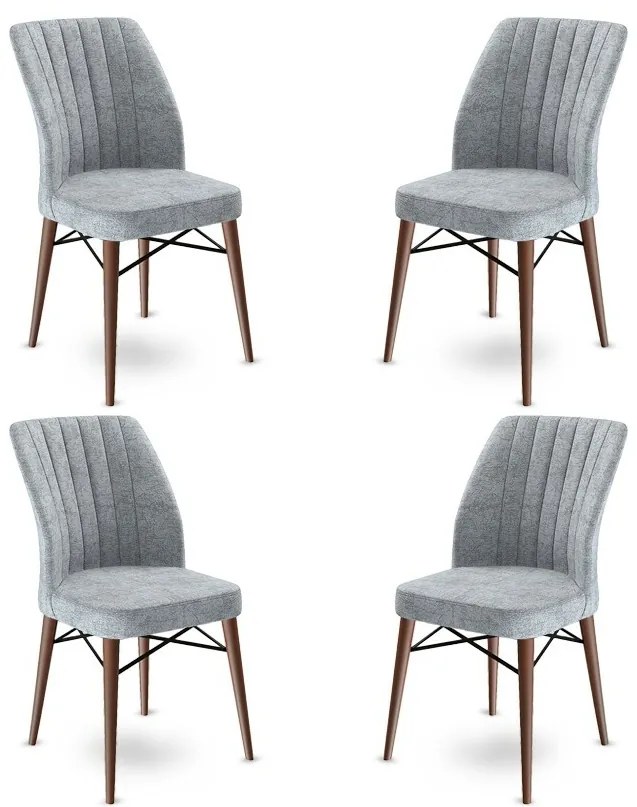 Set de scaune de sufragerie Flex Grey and Brown, 4buc.