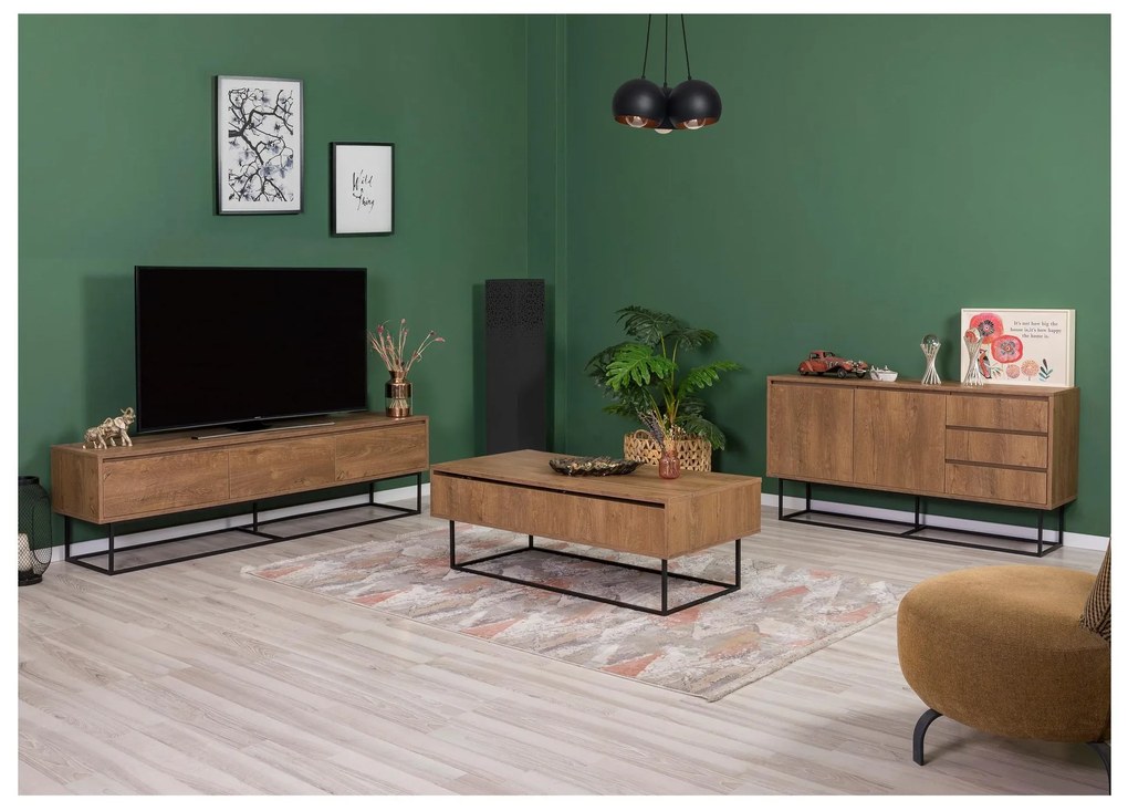 Mobilier living Lexuna 22 (Nuc + Negru). 1089302