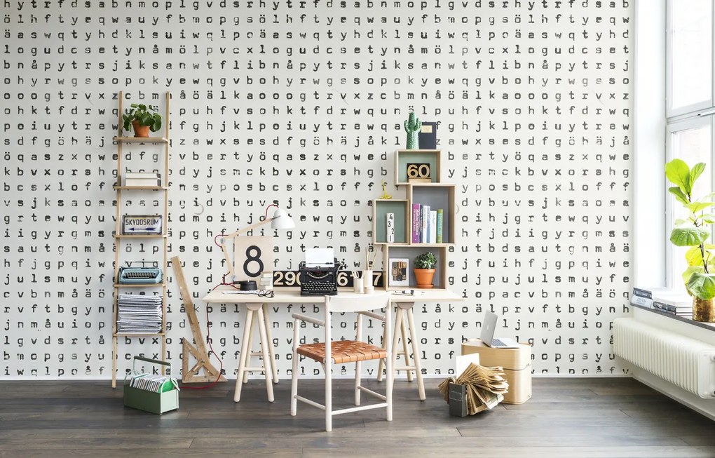 Fototapet, Typomania, repetitiv, Rebel Walls