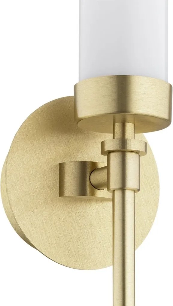 Aplica de perete stil elegant PRESTON alama/sticla opal