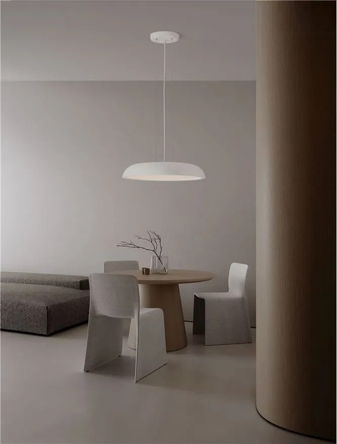 Lustra LED suspendata stil modern FELICIA alba 60cm