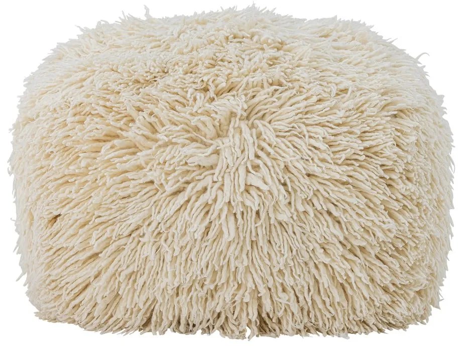 Taburet crem cu tapițerie din lână Lomba – Bloomingville