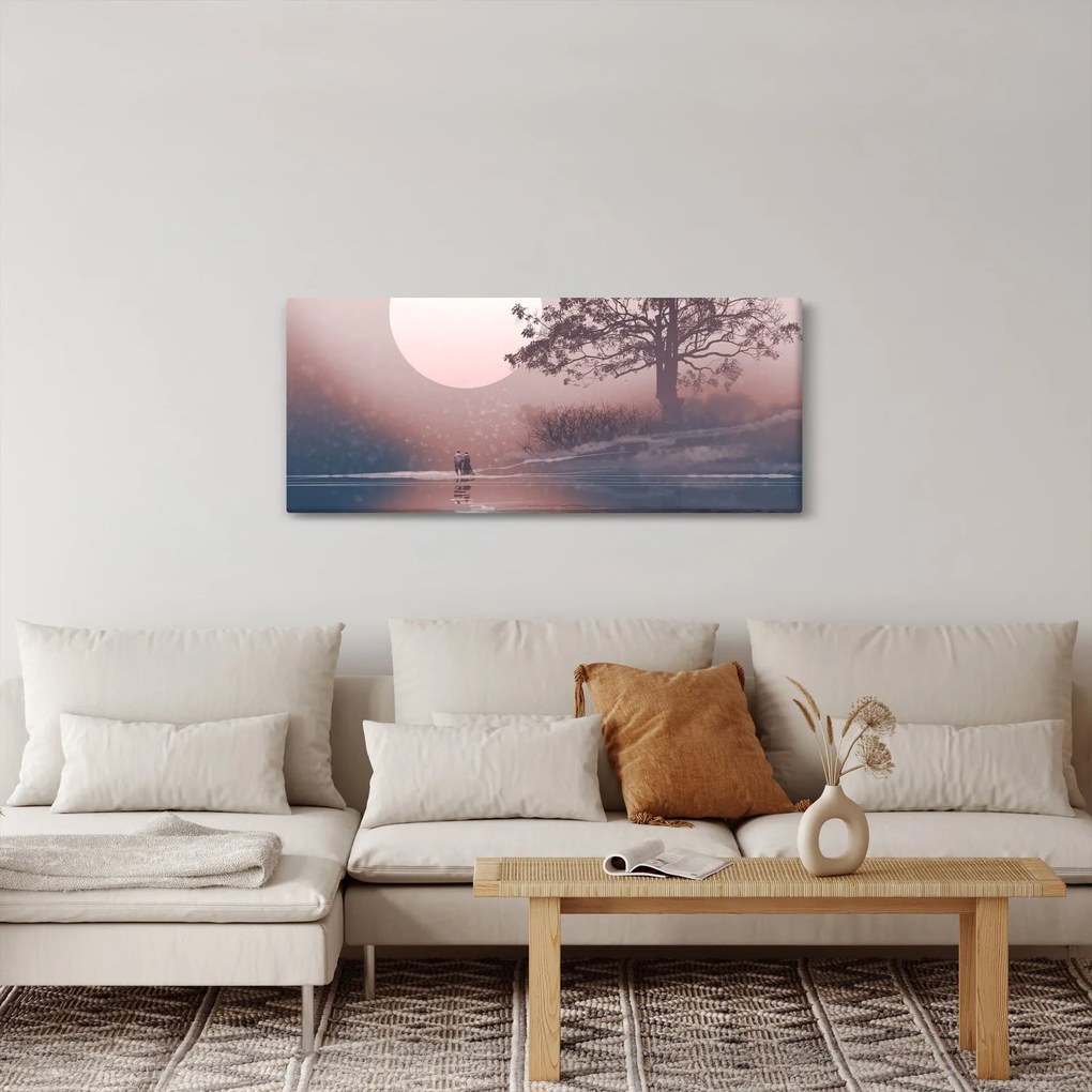 Tablou Perechea îndrăgostită (120x50 cm)