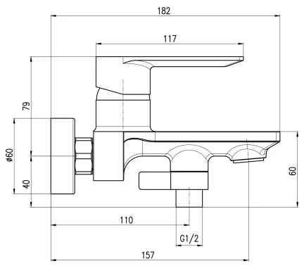 RAV Slezák NL154.5/1MGK - set pentru cadă cu baterie NIL, gri periat