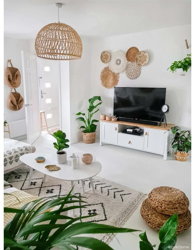 Covor crem lavabil/țesut manual din bumbac 170x120 cm Bereber Rhombs – Lorena Canals