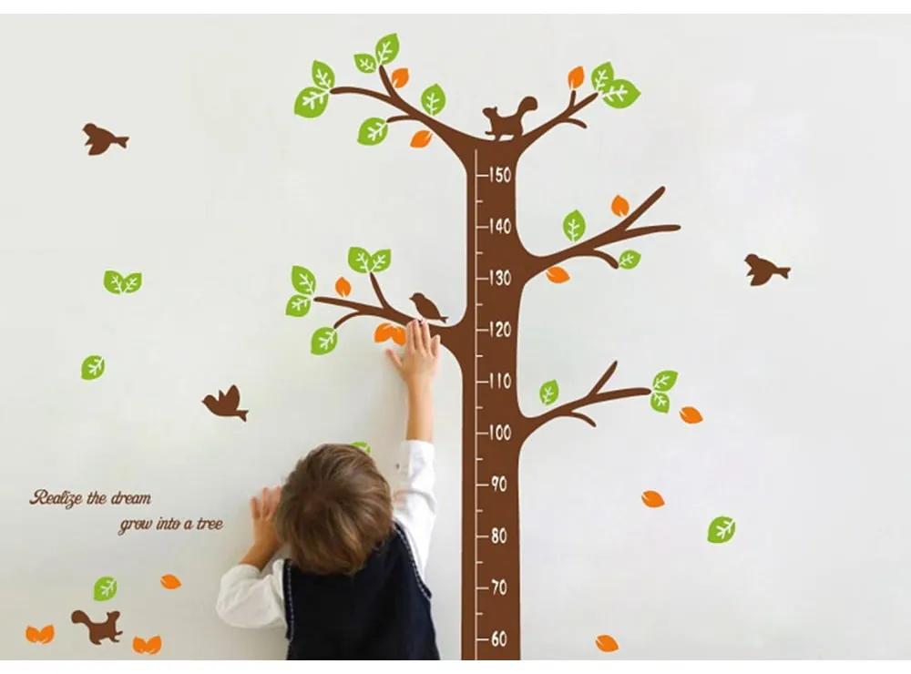 Autocolant pentru copii de tip metru pentru ușă/pentru perete 60x190 cm Dreaming Tree – Ambiance