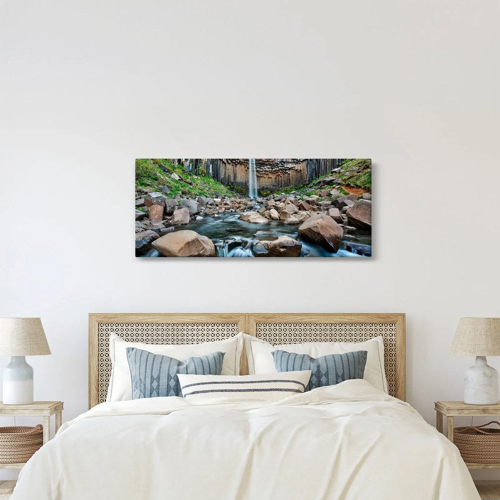 Tablou - Cascada Svartifoss, Islanda (120x50 cm)
