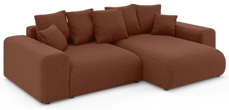 Colțar cărămiziu extensibil/cu spațiu de depozitare (cu colț variabil) Luma – Ropez