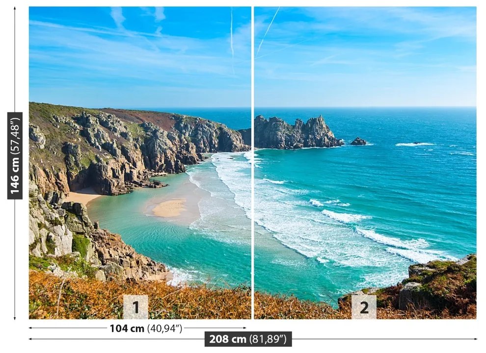 Fototapet Coasta de Cornwall