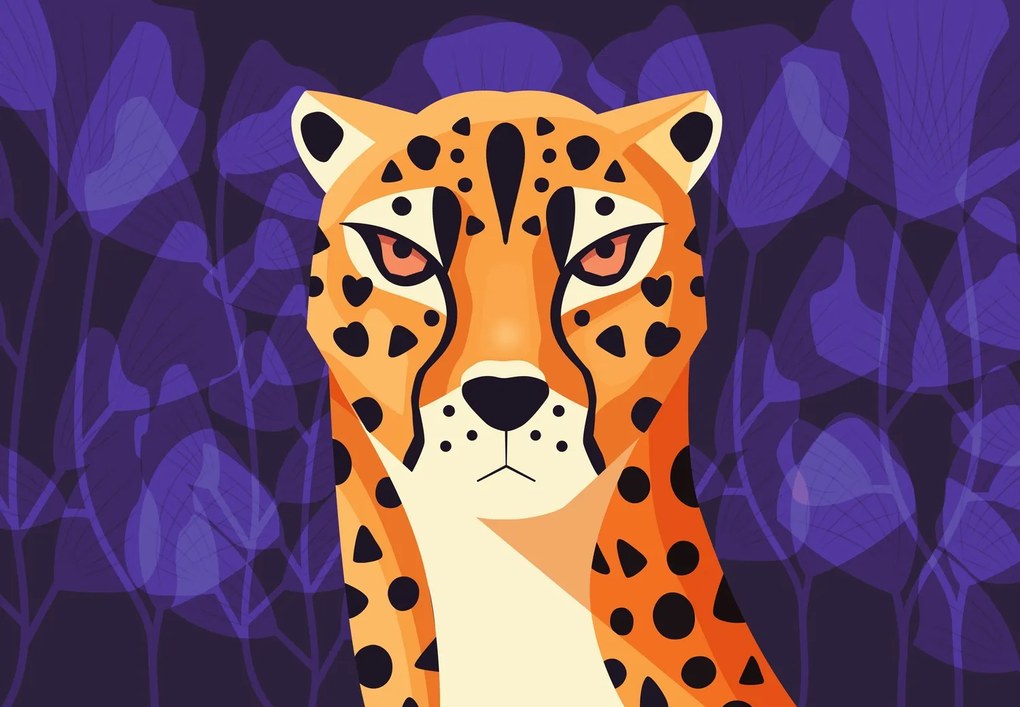 Fototapet - Ghepard,grafic (147x102 cm)