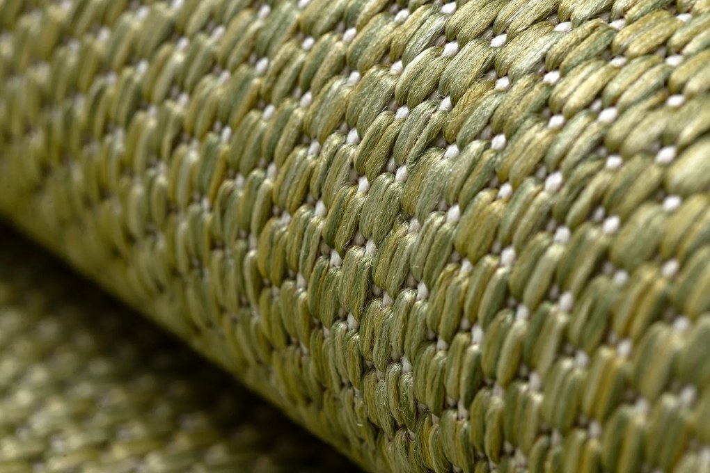 Covor SISAL SION cerc A5165A Melanj țesute plate verde