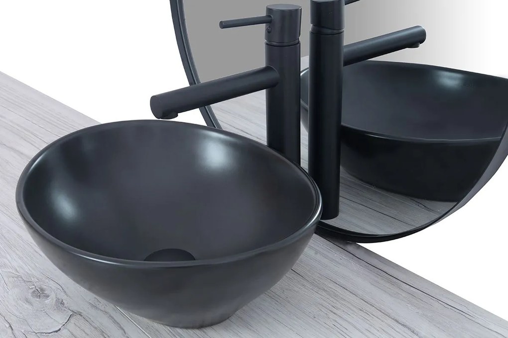 Lavoar Sofia negru mat ceramica sanitara – 41 cm