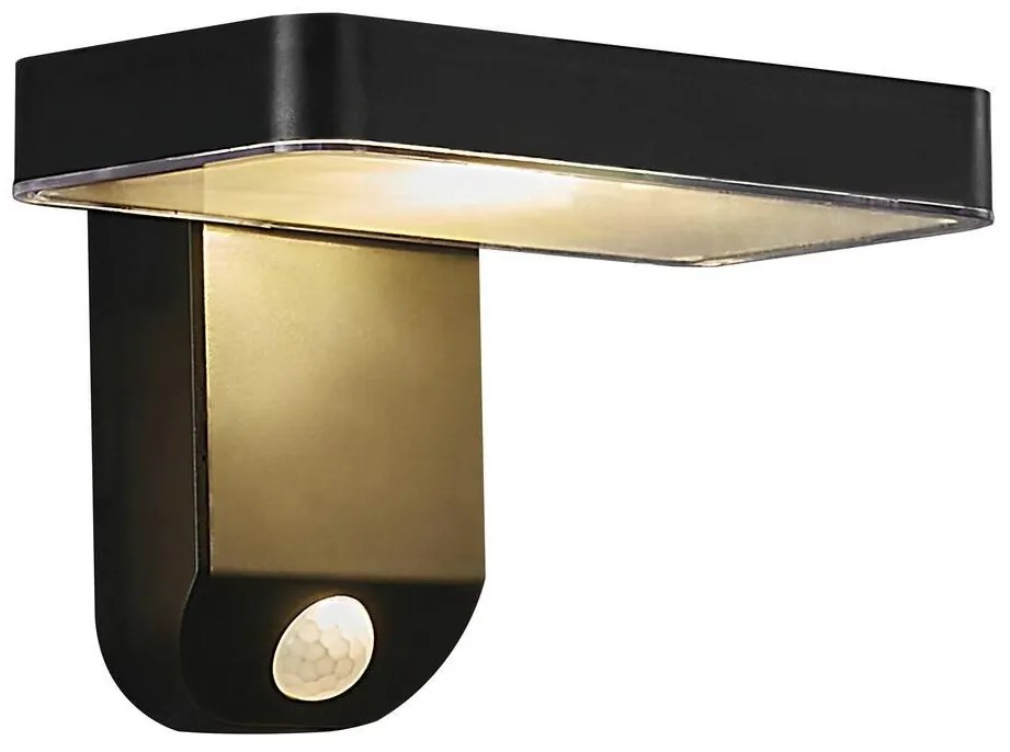 Aplica LED solara de perete, cu senzor de miscare, design modern, IP44 RICA SQUARE 2118161003 NL