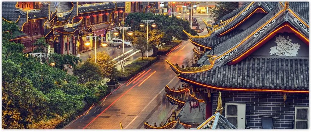 Tablou - Qintai Road, Chengdu, China (120x50 cm)