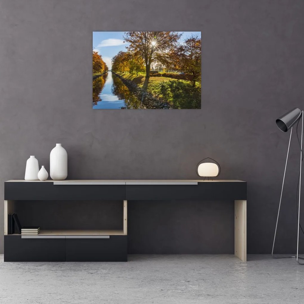 Tablou pe sticlă cu canal de apă (70x50 cm)