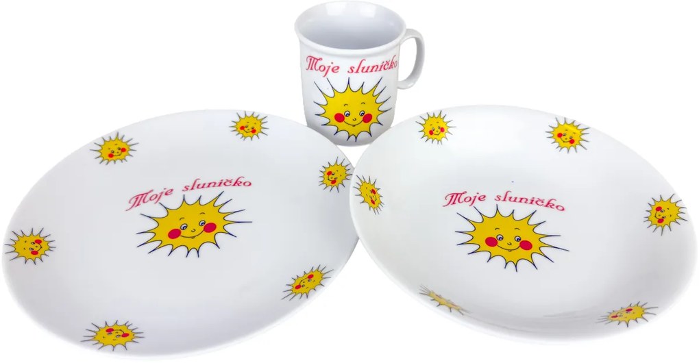 Thun Set de masă pentru copii din 3 piese Sluníčko