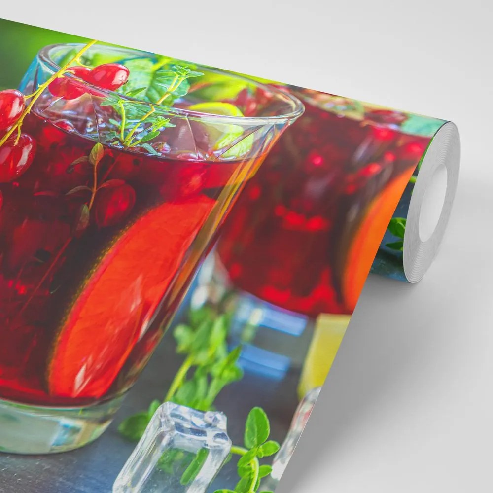 Fototapet autoadeziv cocktail roșu