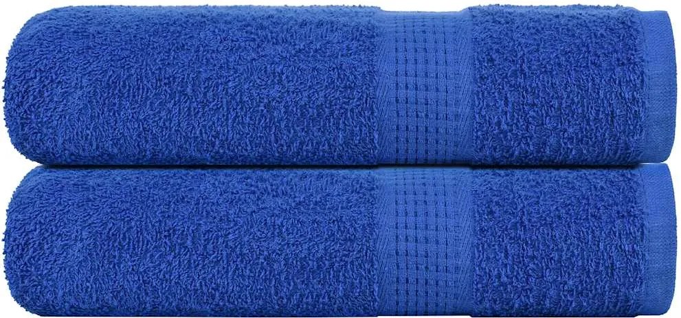 vidaXL Prosoape de baie, FROGN, 2 buc., albastru, 100x150 cm, 360 g/m²