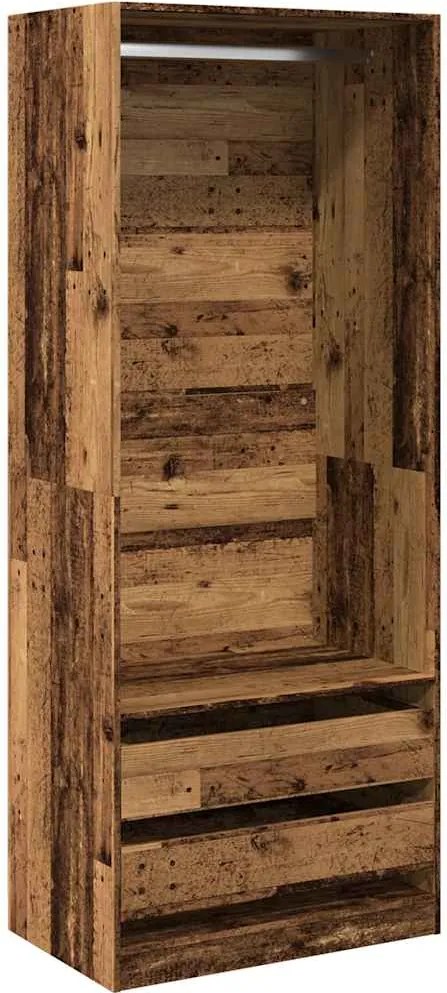 vidaXL Șifonier, lemn vechi, 80x50x200 cm, lemn prelucrat