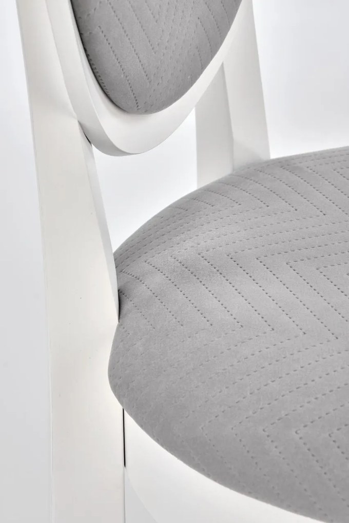 Scaun Velo tapitat gri/alb- H96