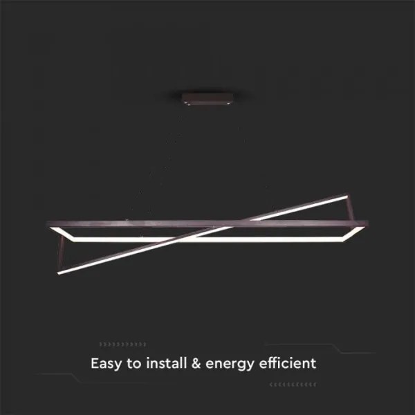 Lustră LED dimabilă pe cablu LED/45W/230V 3000K 114 cm negru