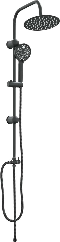 vidaXL Set de cap de duș Negru 47 x 20 x 95 cm Oţel inoxidabil