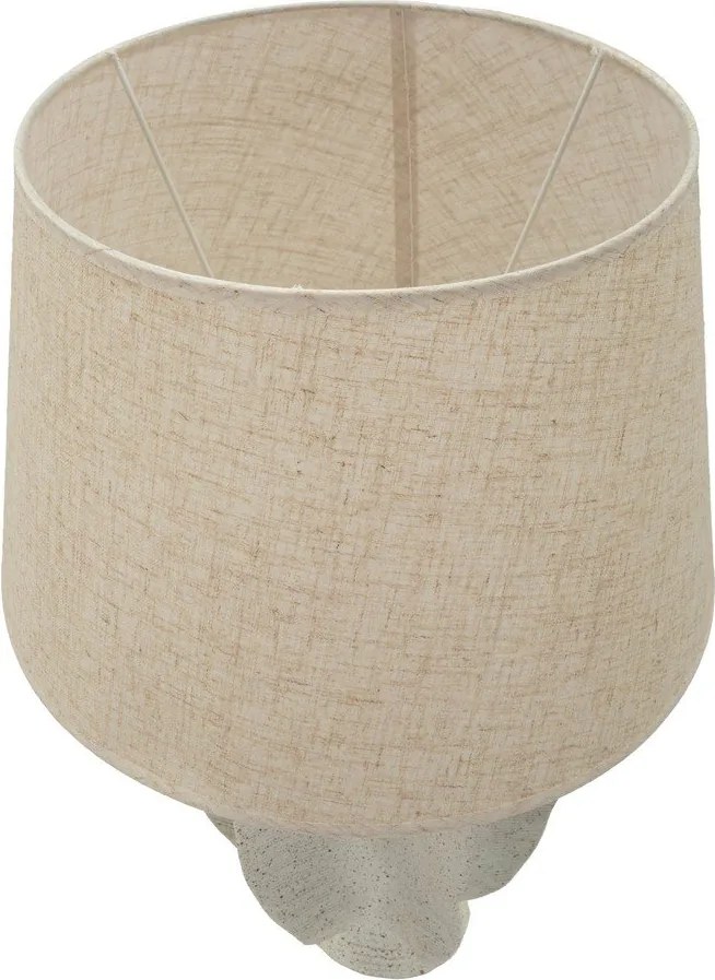 Veioză crem cu abajur textil (înălțime 63 cm) Ester – Mauro Ferretti