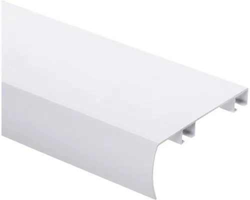 Șină perdea aluminiu 2 canale cu mască de aluminiu, albă 200 cm