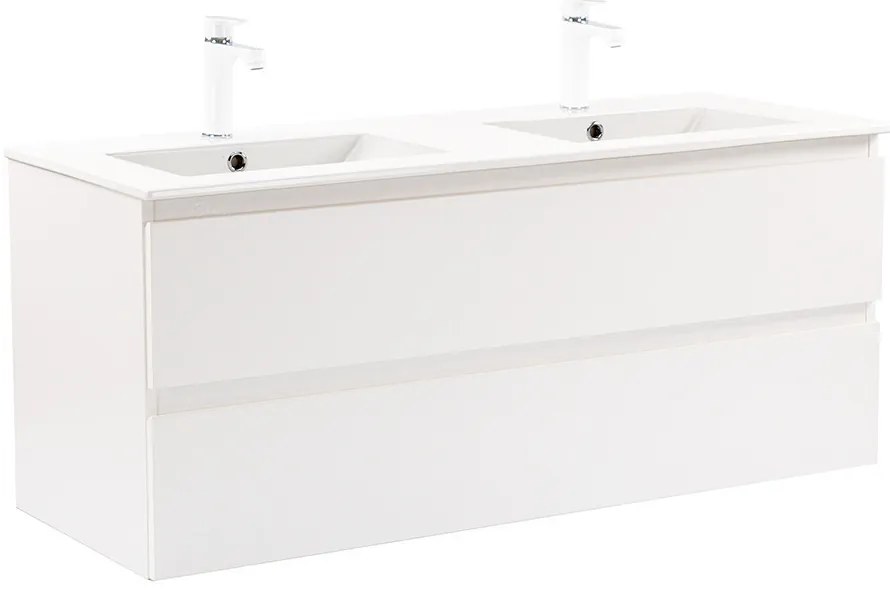 Dulap inferior Vario Forte 120 cu lavoar alb-alb