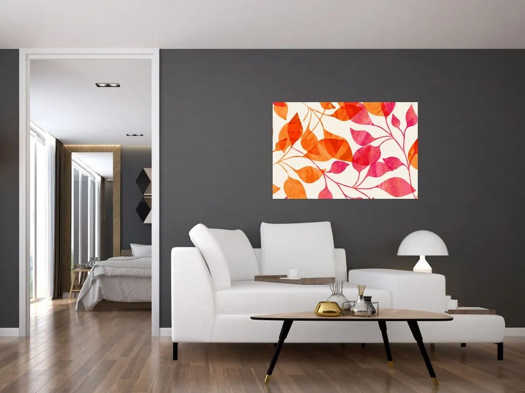 Tablou - Frunze portocalii (90x60 cm)