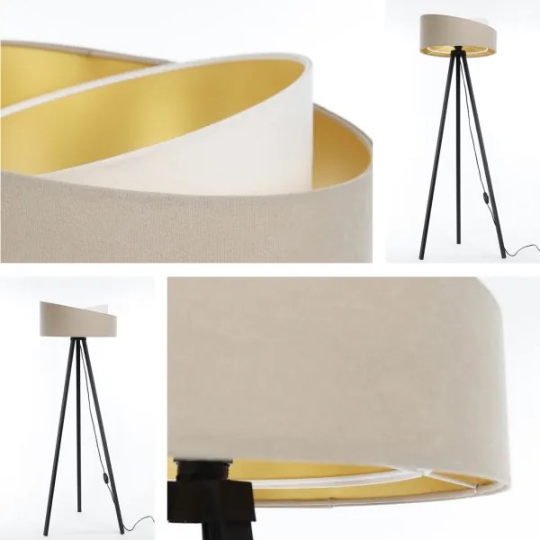 Lampă de podea GALAXY 1xE27/60W/230V bej/ alb/ wenge