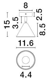 Plafoniera/Spot directionabil CONICO auriu, NVL-9011424