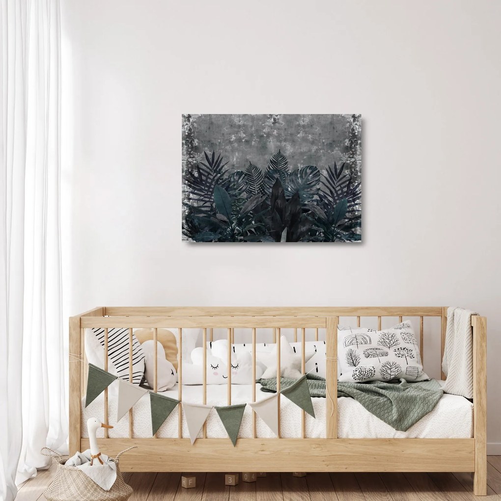 Tablou pe sticlă - Frunze de palmier (70x50 cm)